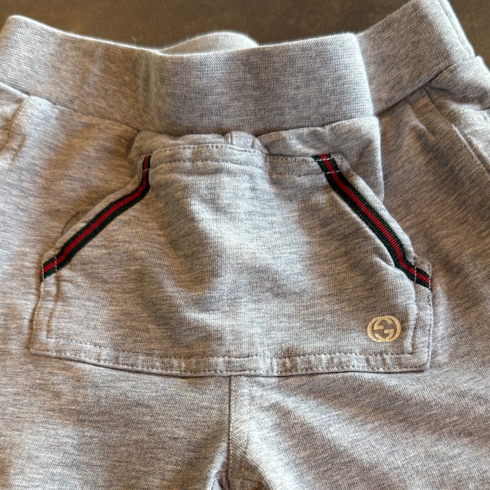 Gucci Gray Kids Jogger Pants - Picture 2 of 6